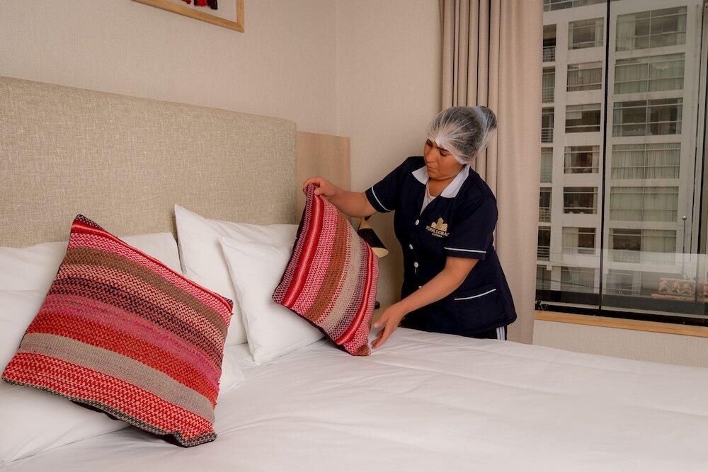 Foto de una habitación de Hotel Torre Dorada