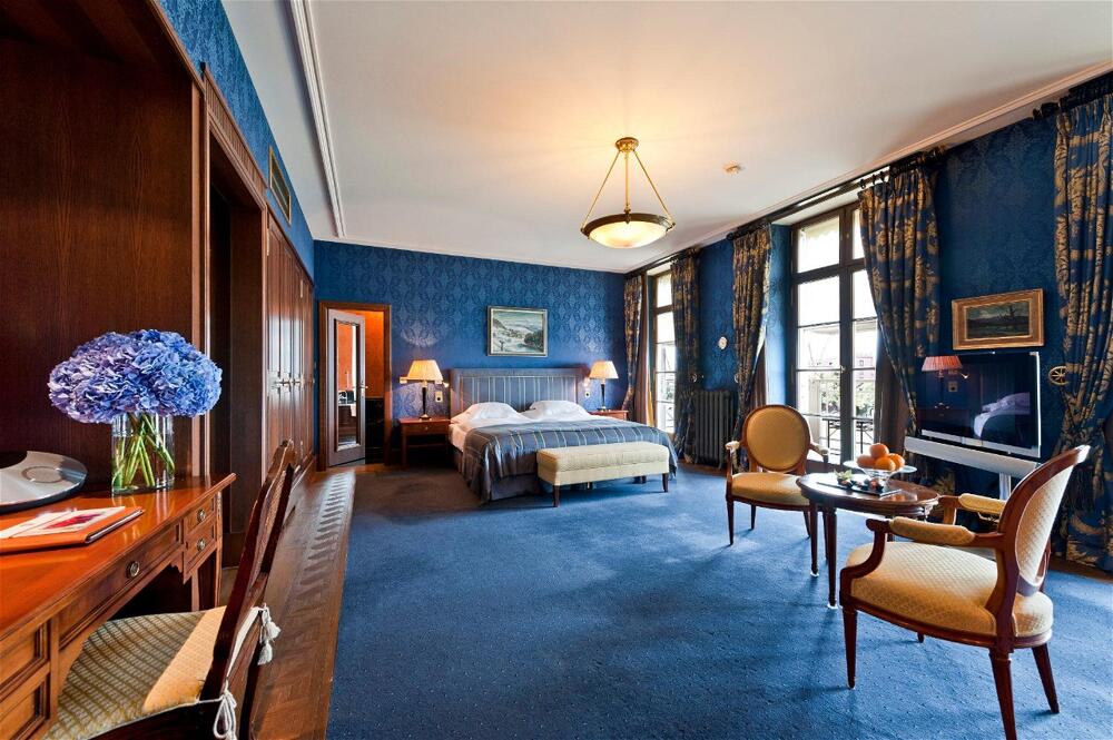 Foto de una habitación de Grand Hotel Les Trois Rois