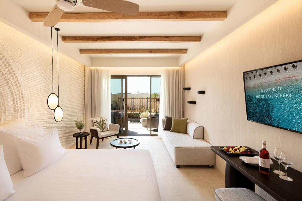 Foto de una habitación de Complejo Mitsis Rinela Beach Resort &amp;amp; Spa